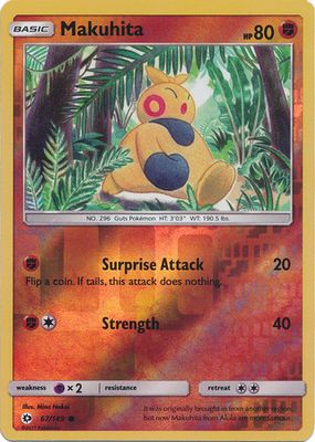 Makuhita - 67/149 - Common Reverse Holo Sun &amp; Moon (Base Set) Reverse Holo Singles