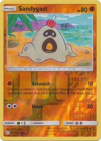 Sandygast - 126/236 - Common Reverse Holo Sun &amp; Moon: Cosmic Eclipse Reverse Holo Singles