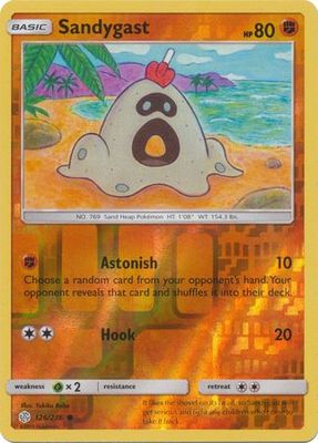 Sandygast - 126/236 - Common Reverse Holo Sun &amp; Moon: Cosmic Eclipse Reverse Holo Singles