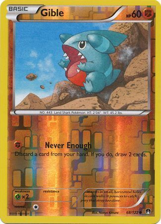 Gible - 68/122 - Common Reverse Holo XY: Breakpoint Reverse Holo Singles