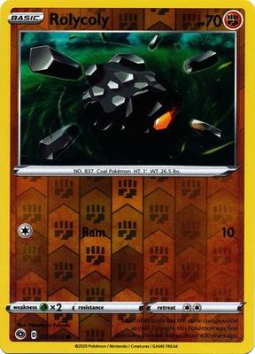 Rolycoly - 031/073 - Common Reverse Holo Champion&#39;s Path Reverse Holo Singles
