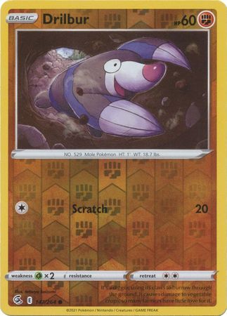 Drilbur - 147/264 - Common Reverse Holo Sword &amp; Shield: Fusion Strike Reverse Holo Singles