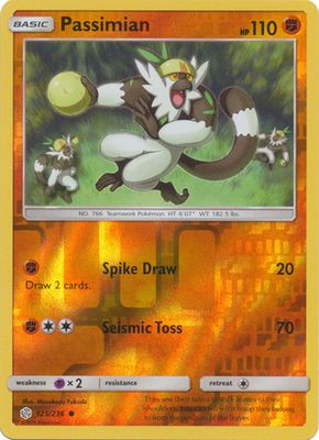 Passimian - 125/236 - Common Reverse Holo Sun &amp; Moon: Cosmic Eclipse Reverse Holo Singles