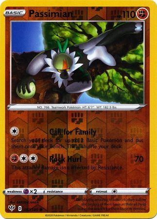 Passimian - 097/189 - Common Reverse Holo Sword &amp; Shield: Darkness Ablaze Reverse Holo Singles