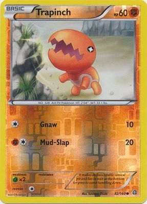 Trapinch - 82/160 - Common - Reverse Holo XY: Primal Clash Reverse Holo Singles