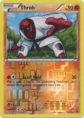 Throh - 58/98 - Uncommon Reverse Holo Black &amp; White 2: Emerging Powers Reverse Holo Singles