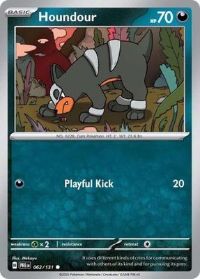 Houndour - 062/131 - Common Scarlet &amp; Violet: Prismatic Evolutions Singles