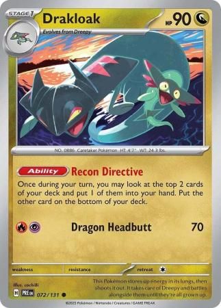 Drakloak - 072/131 - Common Scarlet &amp; Violet: Prismatic Evolutions Singles