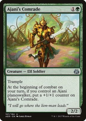 Ajani&#39;s Comrade 187/184 - Aether Revolt (AER)