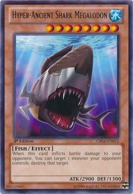 Hyper-Ancient Shark Megalodon - CBLZ-EN012 - Rare 1st Edition Cosmo Blazer 1st Edition Singles (espanol)