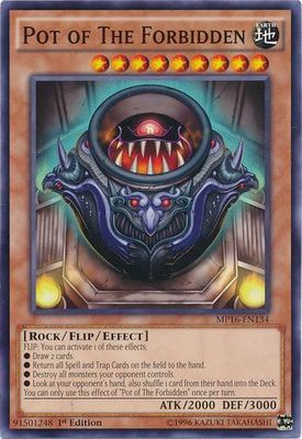 Pot of The Forbidden - MP16-EN134 - Common 1st Edition Yu-Gi-Oh! 2016 Mega-Tins 1st Edition Singles