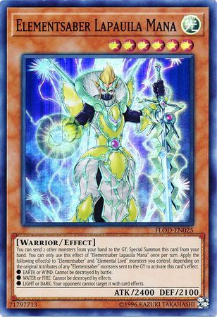 Elementsaber Lapauila Mana - FLOD-EN025 - Super Rare Unlimited Flames of Destruction Unlimited Singles