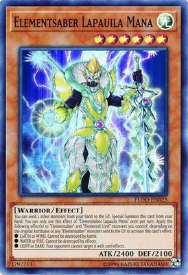 Elementsaber Lapauila Mana - FLOD-EN025 - Super Rare Unlimited Flames of Destruction Unlimited Singles