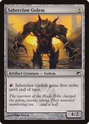 Saberclaw Golem 200/249 - Scars of Mirrodin (SOM)
