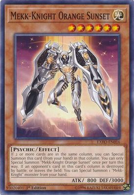Mekk-Knight Orange Sunset - EXFO-EN016 - Common 1st Edition Extreme Force [EXFO] 1st Edition Singles (espanol)