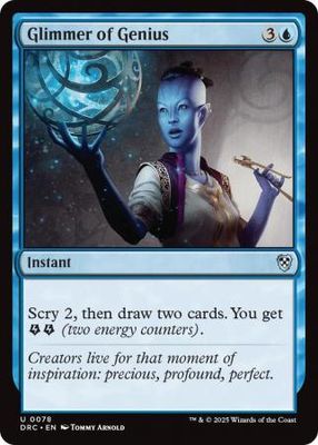 Glimmer of Genius - 0078 Aetherdrift Commander Singles