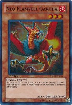 Neo Flamvell Garuda - HA04-EN034 - Super Rare 1st Edition Hidden Arsenal 4: Trishula&#39;s Triumph [HA04] 1st Edition Singles