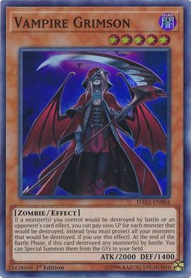 Vampire Grimson - DASA-EN004 - Super Rare 1st Edition Dark Saviors 1st Edition Singles (espanol)