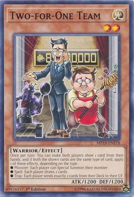 Two-for-One Team - MP19-EN178 - Common 1st Edition Yu-Gi-Oh! 2019 Mega-Tins: Gold Sarcophagus Tin Mega Pack Singles