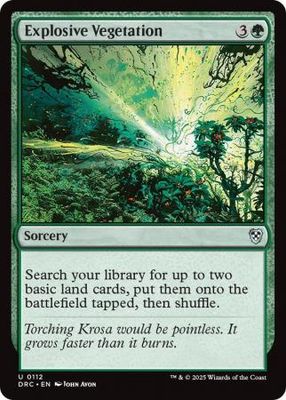Explosive Vegetation - 0112 Aetherdrift Commander Singles