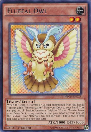 Fluffal Owl - NECH-EN018 - Rare 1st Edition The New Challengers (NECH) 1st Edition Singles (espanol)