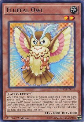 Fluffal Owl - NECH-EN018 - Rare 1st Edition The New Challengers (NECH) 1st Edition Singles (espanol)