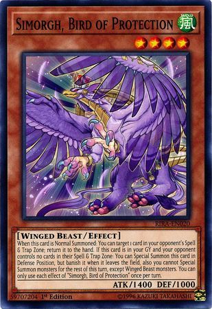 Simorgh, Bird of Protection - RIRA-EN020 - Common 1st Edition Rising Rampage [RIRA] 1st Edition Singles