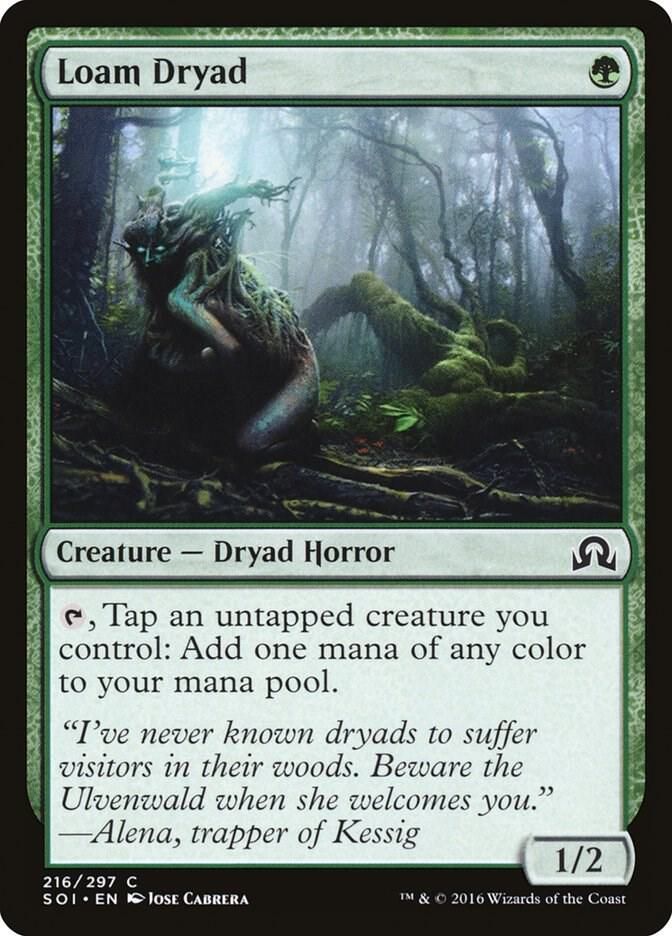 Loam Dryad 216/297 - Shadows over Innistrad (SOI) (Chino)