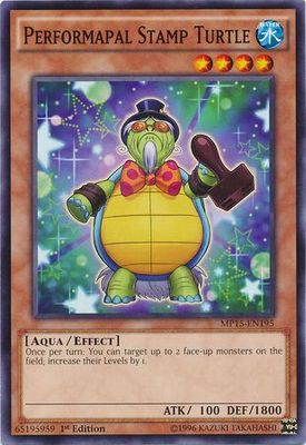 Performapal Stamp Turtle - MP15-EN195 - Common 1st Edition Yu-Gi-Oh! 2015 Mega-Tins [MP15]