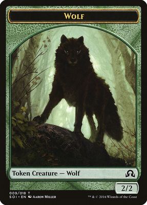 Wolf Token 008/018 - Shadows over Innistrad (SOI) (Español)