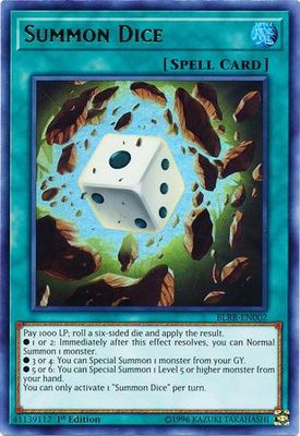 Summon Dice - BLRR-EN002 - Ultra Rare 1st Edition Battles of Legend: Relentless Revenge Singles (espano)