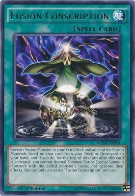 Fusion Conscription - MP16-EN024 - Rare 1st Edition Yu-Gi-Oh! 2016 Mega-Tins 1st Edition Singles