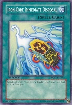 Iron Core Immediate Disposal - RGBT-EN056 - Common 1st Edition Raging Battles [RGBT] 1st Edition Singles