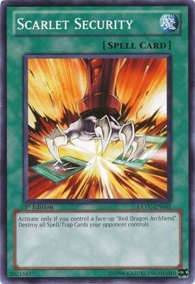 Scarlet Security - EXVC-EN045 - Common 1st Edition Extreme Victory 1st Edition Singles