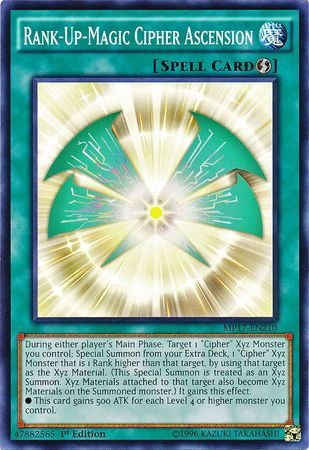 Rank-Up-Magic Cipher Ascension - MP17-EN210 - Common 1st Edition 2017 Mega-Tins 1st Edition Singles (espanol)