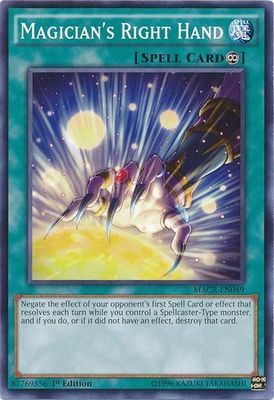 Magician&#39;s Right Hand - MACR-EN049 - Common 1st Edition Maximum Crisis 1st Edition Singles (espanol)