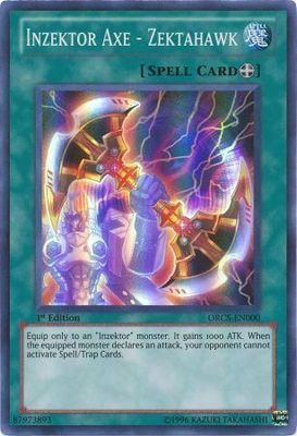 Inzektor Axe - Zektahawk - ORCS-EN000 - Super Rare 1st Edition Order of Chaos 1st Edition Singles