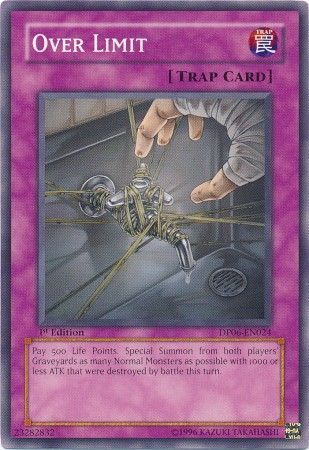 Over Limit - DP06-EN024 - Common 1st Edition Duelist Pack: Jaden Yuki 3 1st Edition Singles