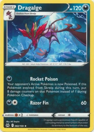 Dragalge - 082/159 - Rare Crown Zenith Singles