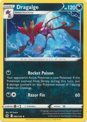 Dragalge - 082/159 - Rare Crown Zenith Singles