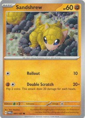 Sandshrew - 097/167 - Common Scarlet and Violet: Twilight Masquerade Singles
