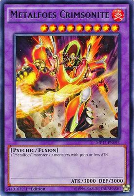 Metalfoes Crimsonite - MP17-EN094 - Rare 1st Edition 2017 Mega-Tins 1st Edition Singles