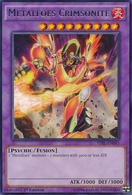 Metalfoes Crimsonite - TDIL-EN045 - Rare 1st Edition The Dark Illusion 1st Edition Singles