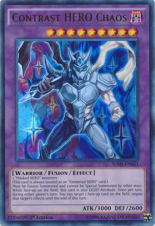 Contrast Hero Chaos - SDHS-EN041 - Ultra Rare 1st Edition Structure Deck: HERO Strike 1st Edition Singles