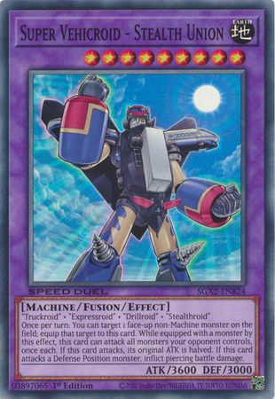 Super Vehicroid - Stealth Union - SGX2-ENB24 - Common 1st Edition Speed Duel GX: Midterm Paradox Box Singles