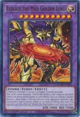 Eldlich the Mad Golden Lord - MGED-EN123 - Rare 1st Edition Maximum Gold El Dorado 1st Edition Singles