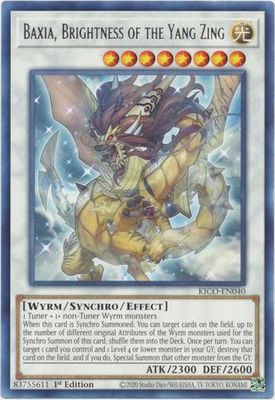 Baxia, Brightness of the Yang Zing - KICO-EN040 - Rare 1st Edition King&#39;s Court 1st Edition Singles