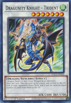 Dragunity Knight - Trident - HAC1-EN164 - Common 1st Edition Hidden Arsenal: Chapter 1 1st Edition Singles