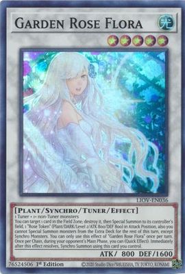 Garden Rose Flora - LIOV-EN036 - Super Rare 1st Edition Lightning Overdrive: LIOV 1st Edition Singles