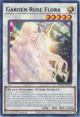 Garden Rose Flora - MP22-EN078 - Rare 1st Edition 2022 Mega-Tin: Pharaoh&#39;s Gods 1st Edition Singles (espanol)